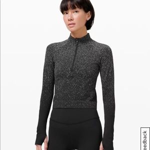 Lululemon Rest Less cropped 1/2 Zip